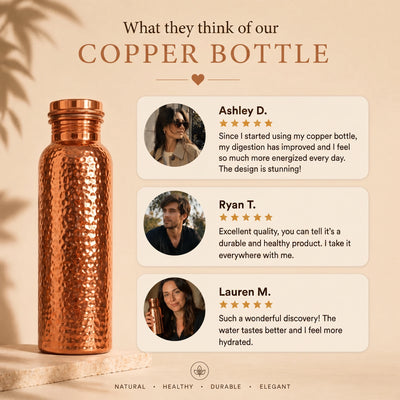 Copper Water Bottle – MyKopra™ | Naturally Purified Water, Plastic-Free
